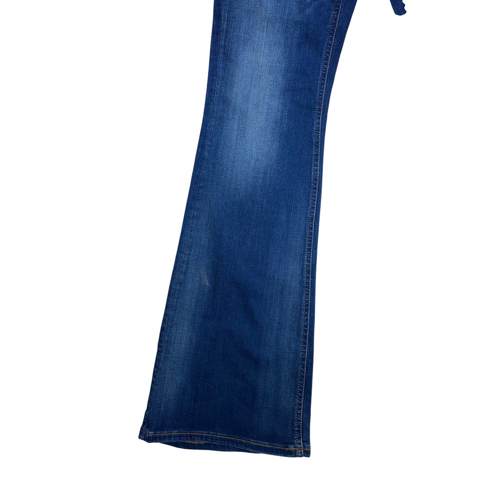 ZARA WOMAN Premium Denim Collection Flare Jeans Dark Wash Size 10 - Picture 3 of 6